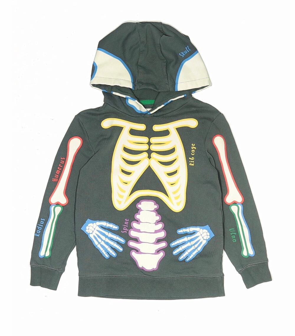 Mini Boden Skeleton Hoodie Size 5/6